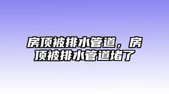 房頂被排水管道，房頂被排水管道堵了