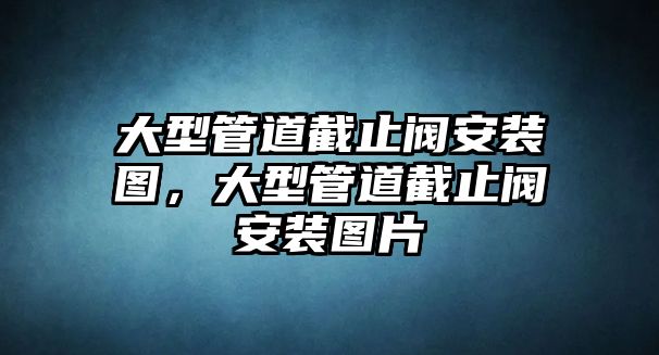 大型管道截止閥安裝圖，大型管道截止閥安裝圖片