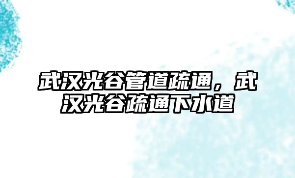 武漢光谷管道疏通，武漢光谷疏通下水道